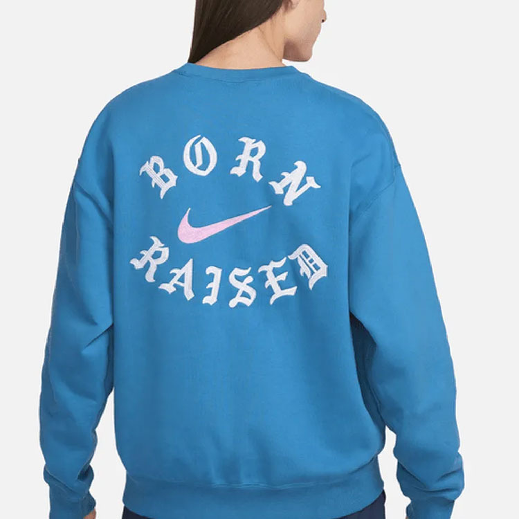 Nike SB x BORNXRAISED Crewneck Sweatshirt 'Blue' DX4270-407 - 3