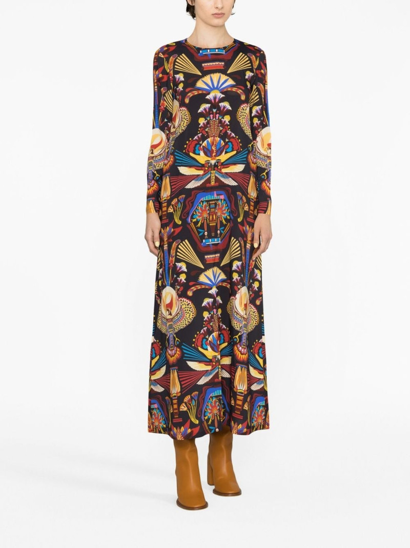 La DoubleJ Nephthys-print maxi dress outlook