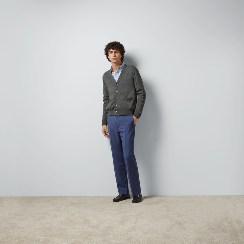 GUCCI Wool cardigan with embroidery outlook