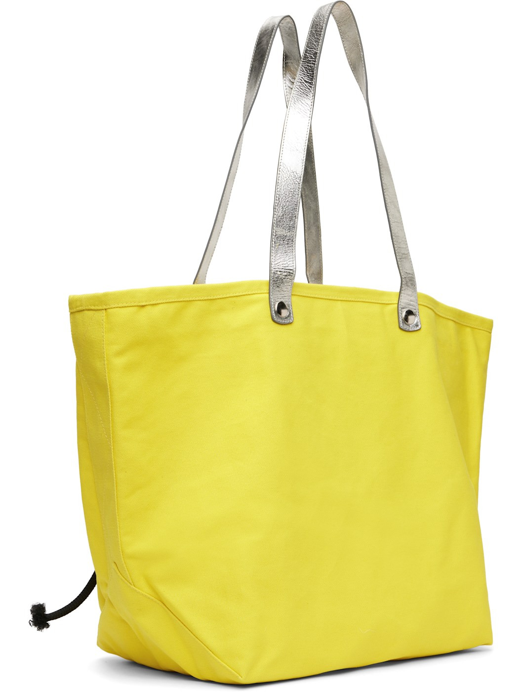 Yellow Mouse Printed Canvas Utility Shopper Tote - 3