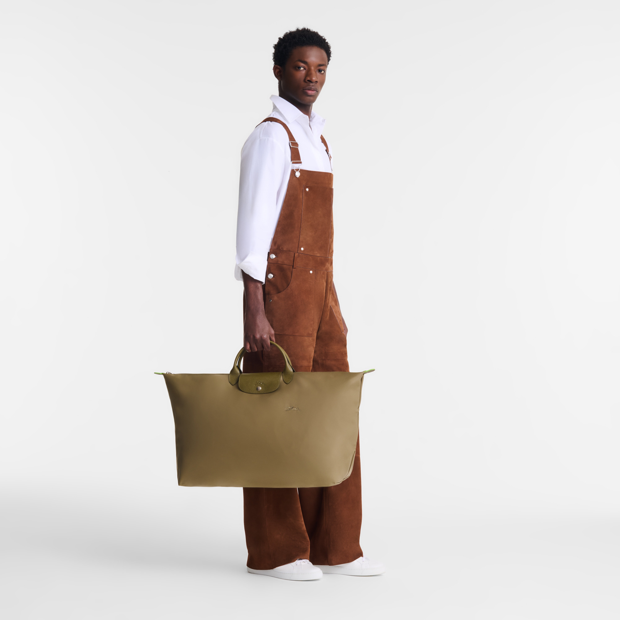 Le Pliage Green M Travel bag Artichoke - Recycled canvas - 2