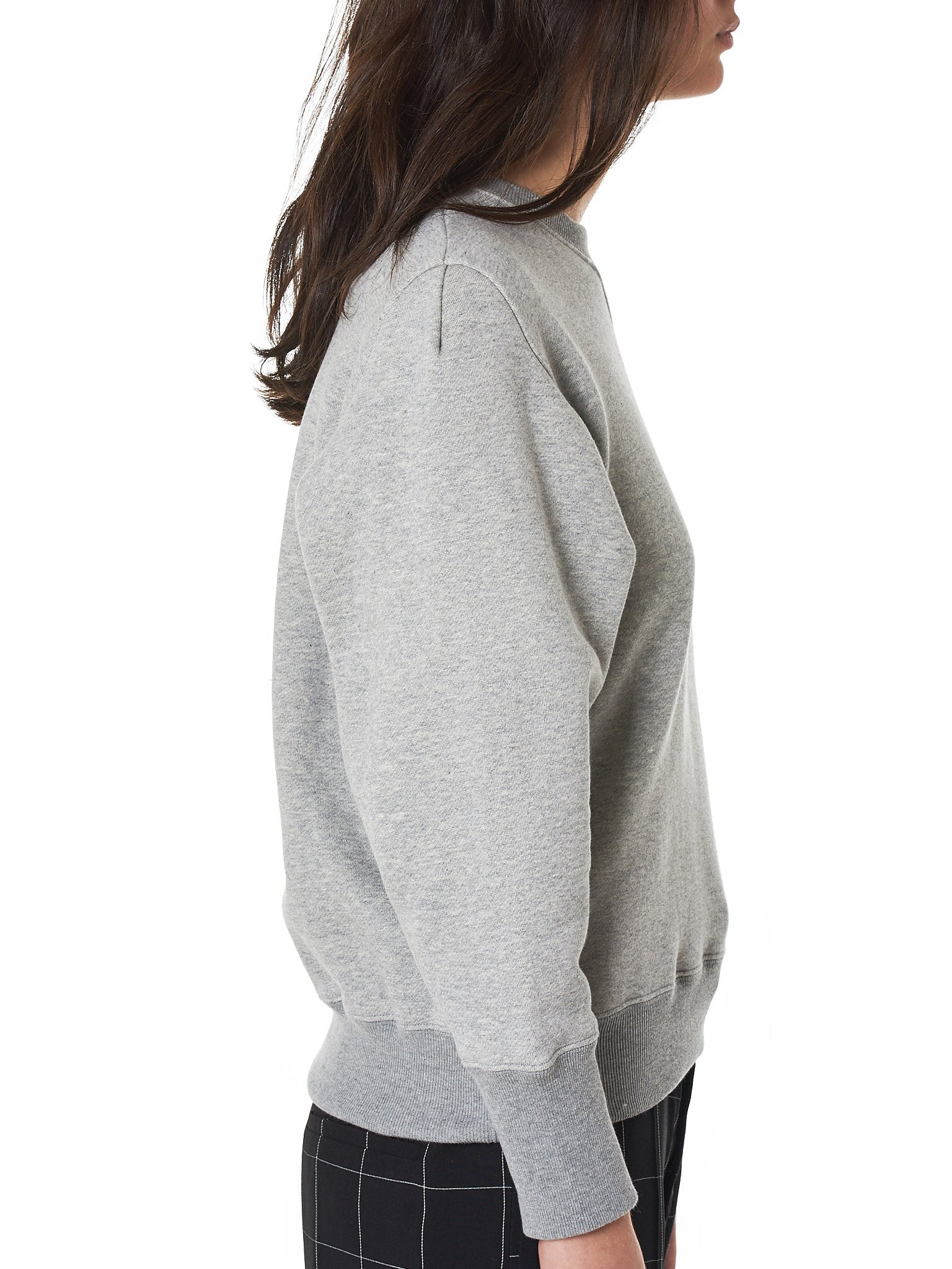 Curled Shoulder Crewneck Pullover - 4