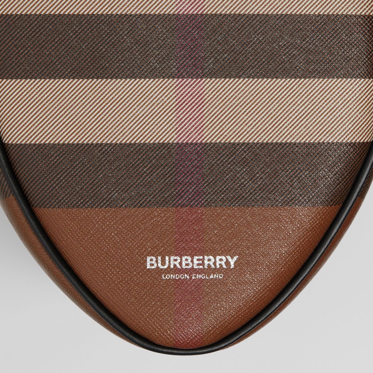 Small Check and Leather Rhombi Bag - 7