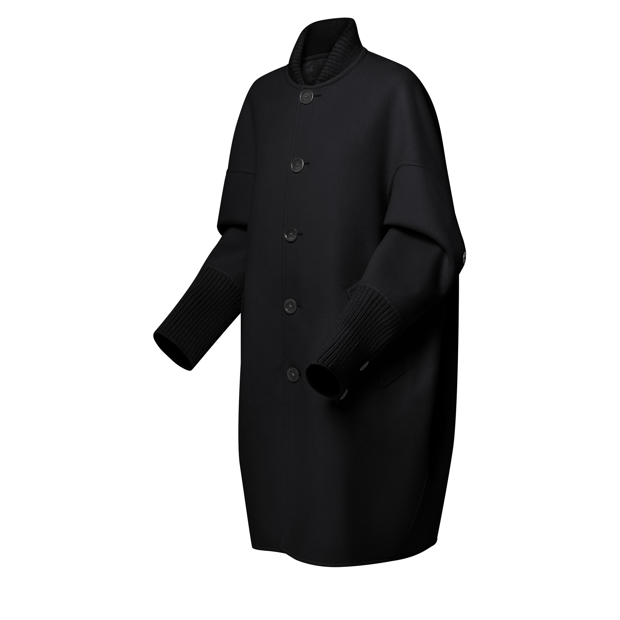Slouchy Long Bomber Coat - 2