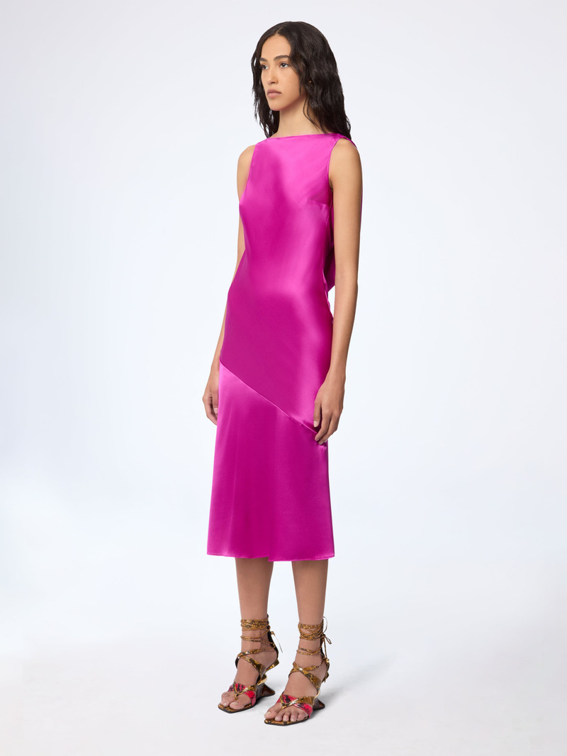 NINA RICCI Pink Mermaid Midi Dress With Open Back outlook