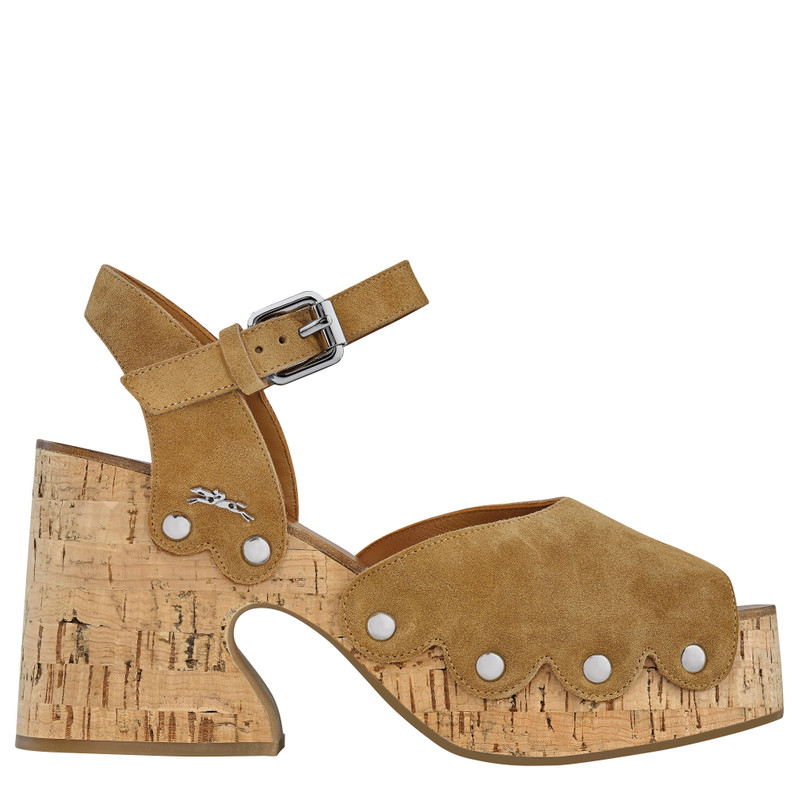 La Cigale Sandals Walnut - Leather 1