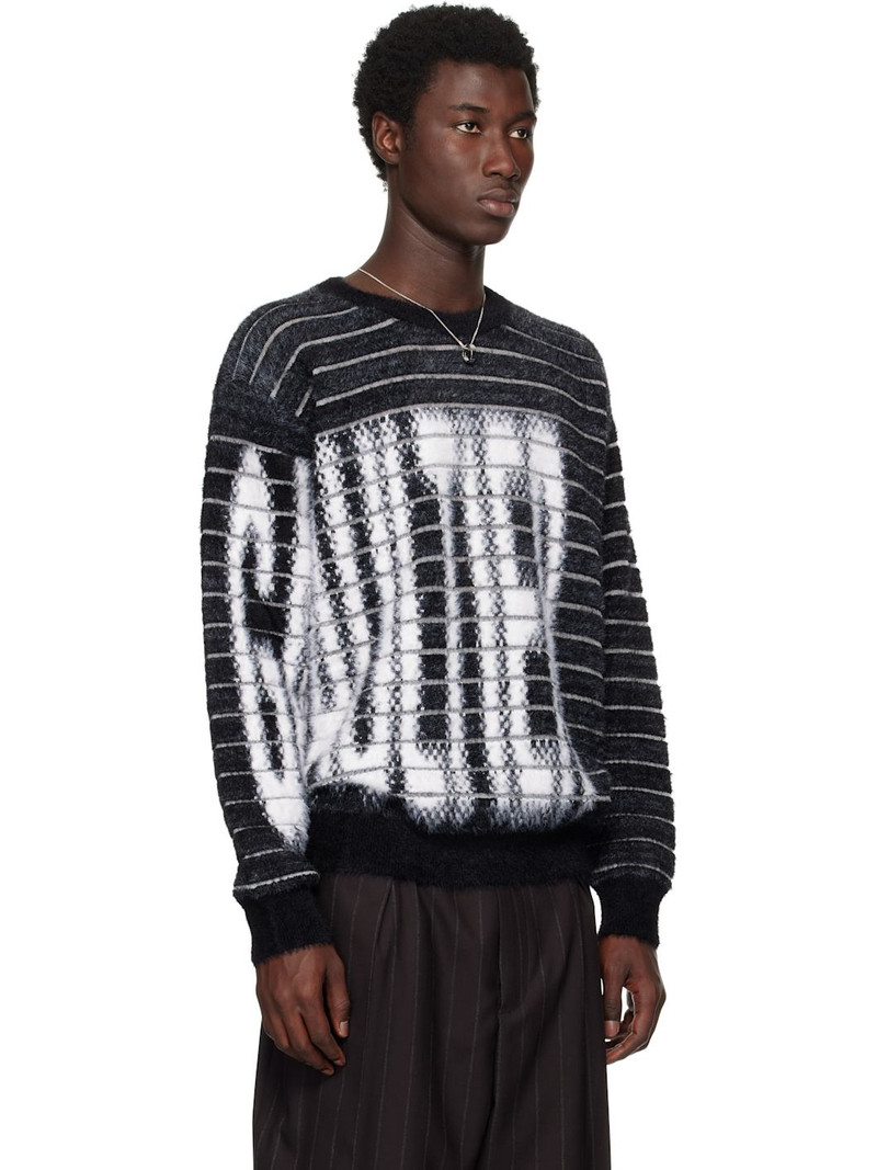 Black & White Jacquard 'Gaultier' Sweater 2