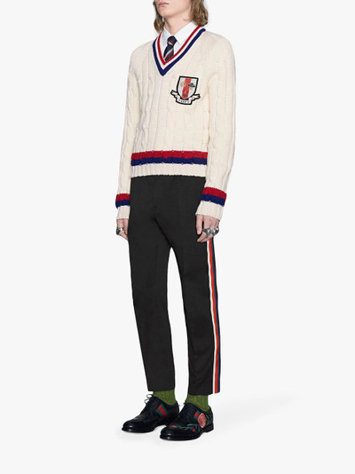 GUCCI Cotton jogging pant with Sylvie Web outlook