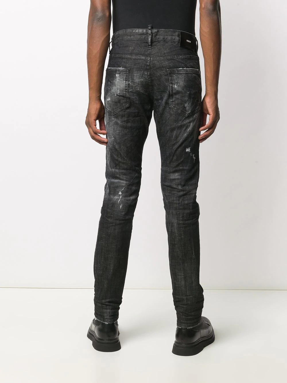 distressed low-rise slim-fit jeans - 4