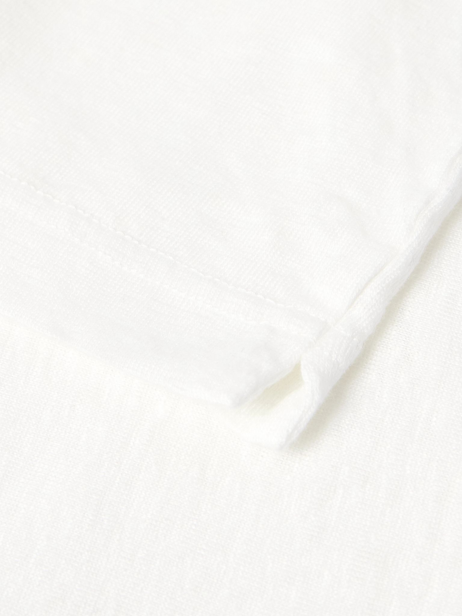 Linen-Blend Jersey T-Shirt White - 4