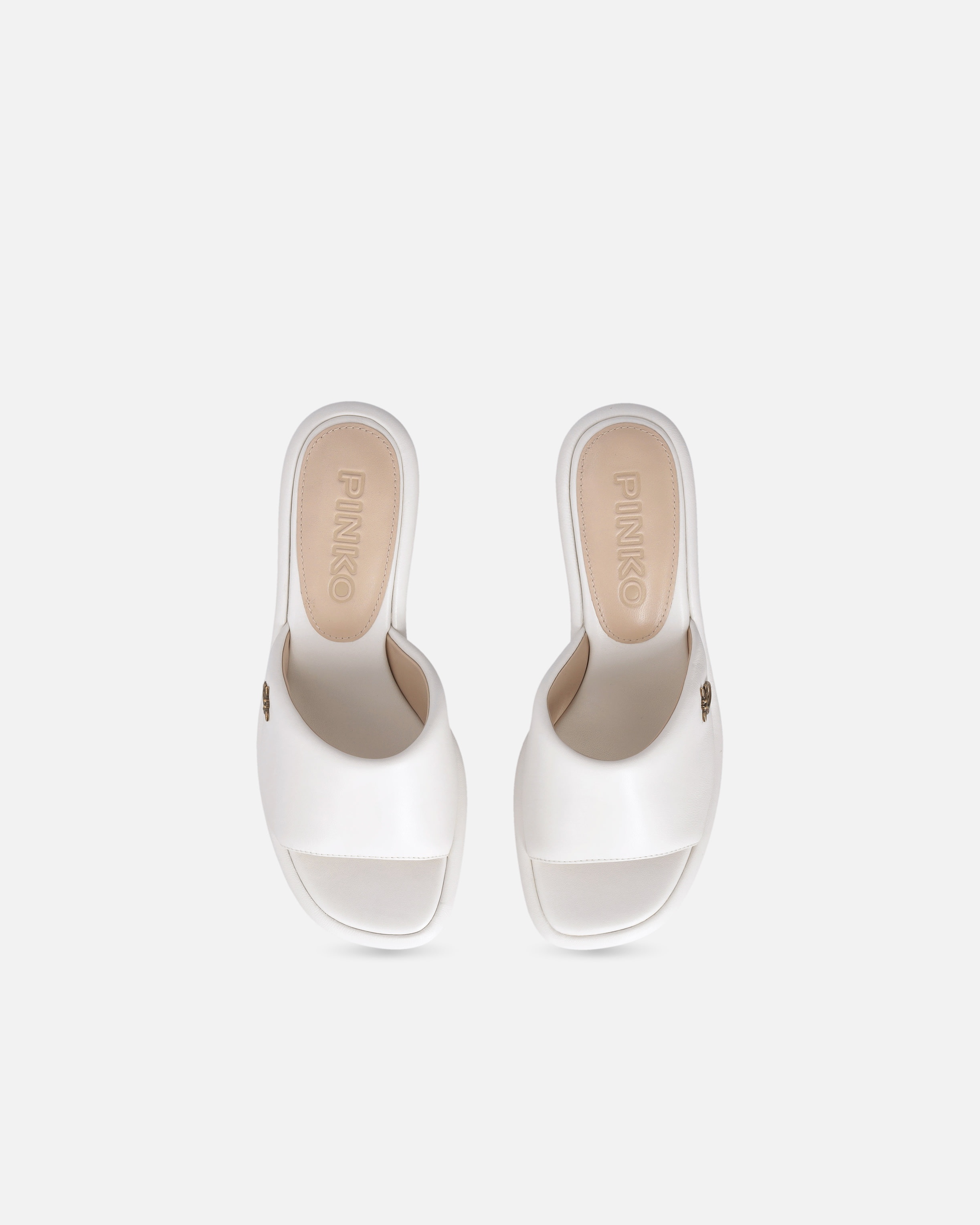 NAPPA LEATHER THONG SANDALS WITH HEEL - 9