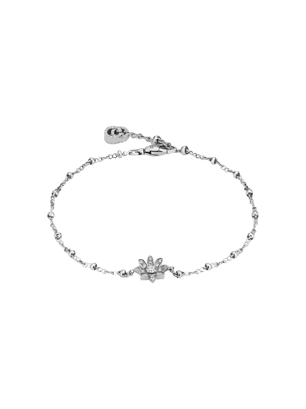 Bracelet with flower and diamonds - 1