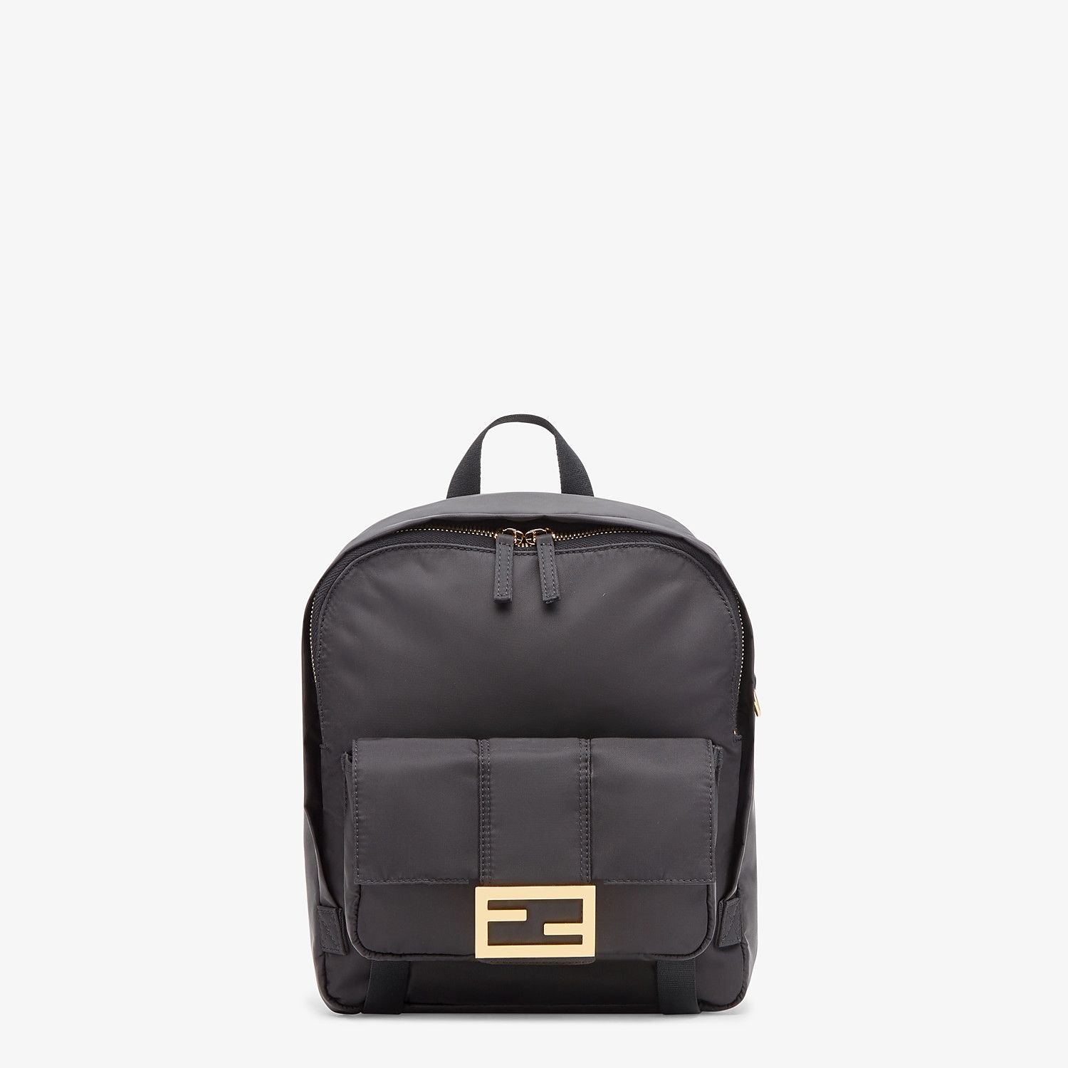 Black nylon backpack - 1