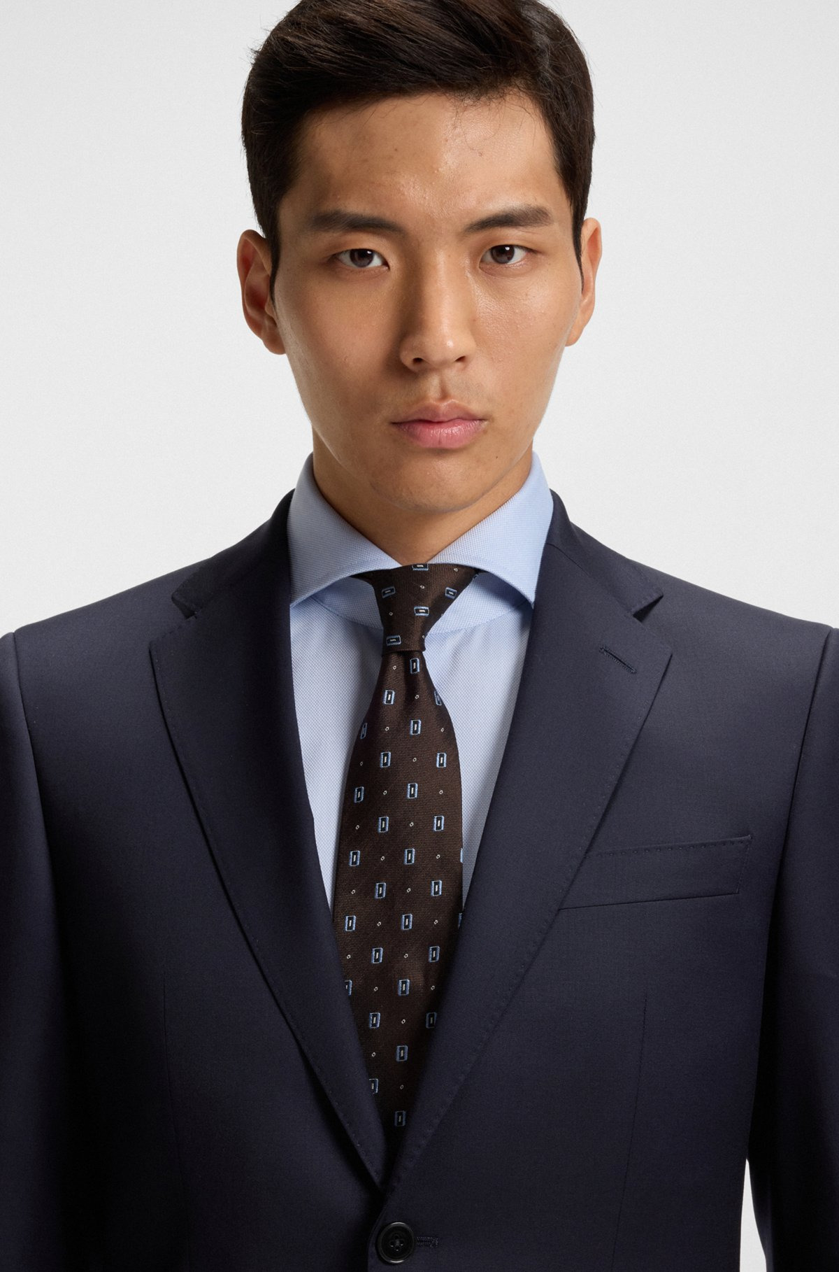 SINGLE-BREASTED JACKET IN VIRGIN-WOOL SERGE - 5