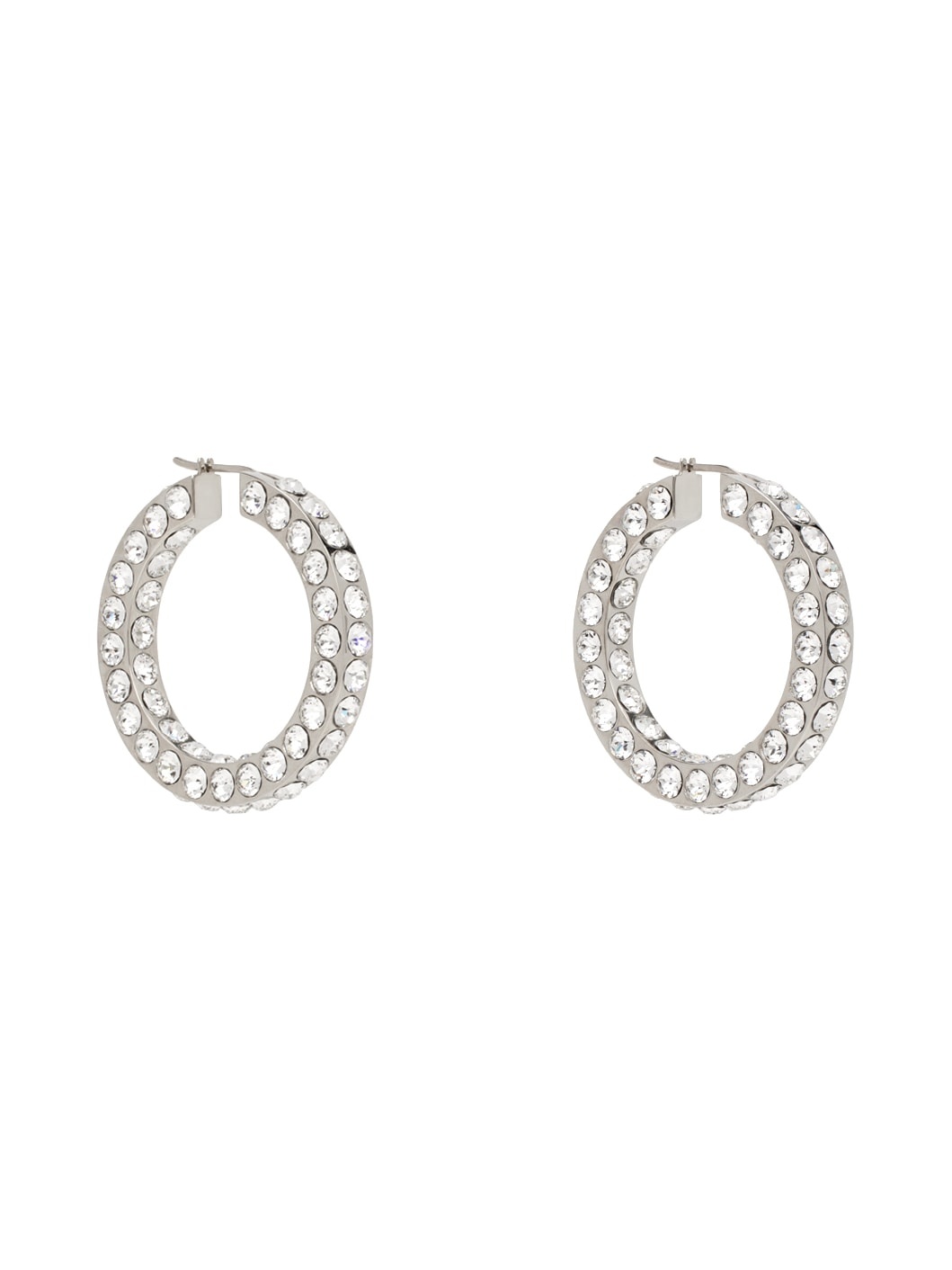 Silver Jah Big Hoop Earrings - 2