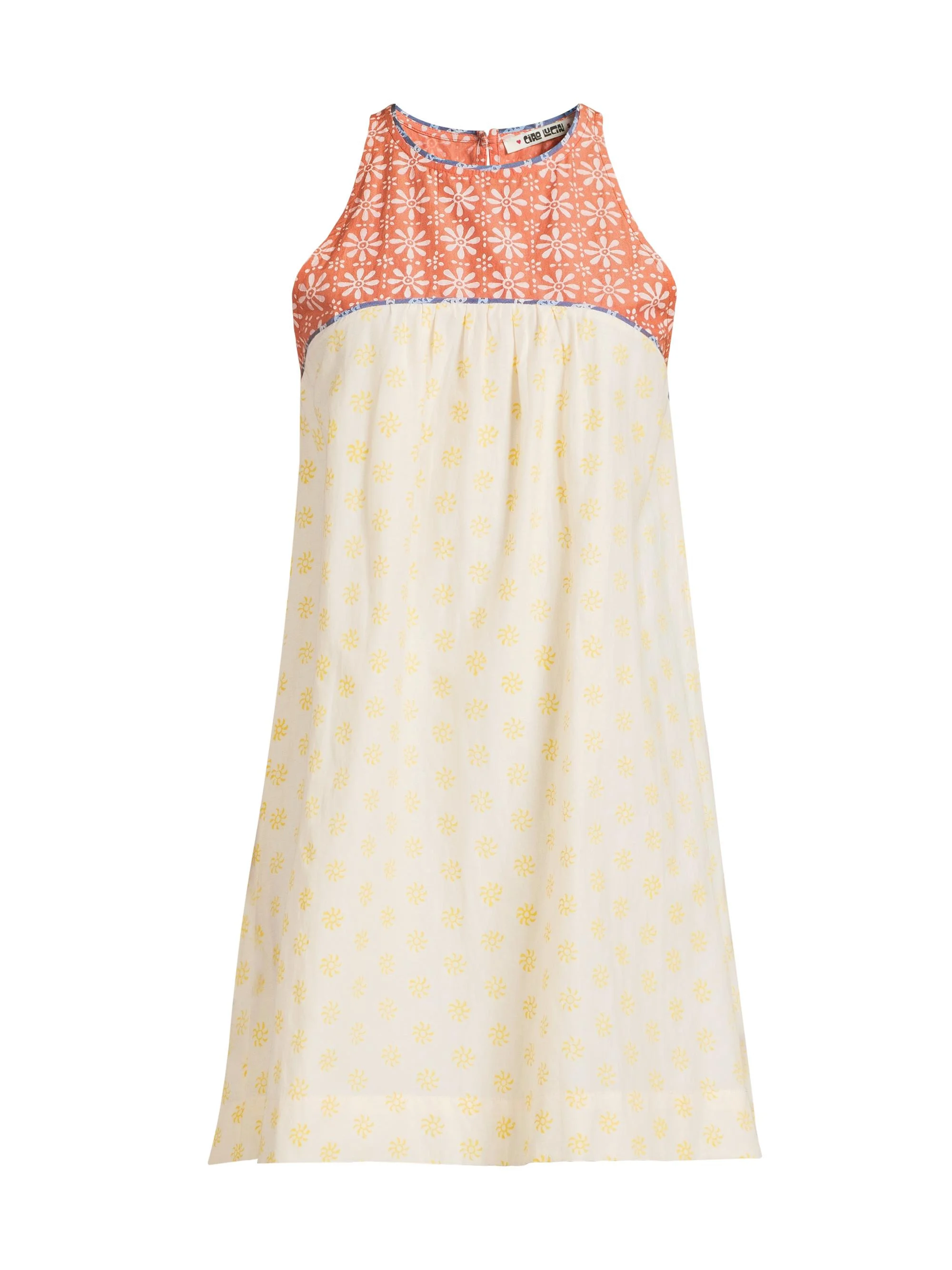 Women's Eros Floral-Colorblocked Cotton-Silk Minidress - Palma - 1