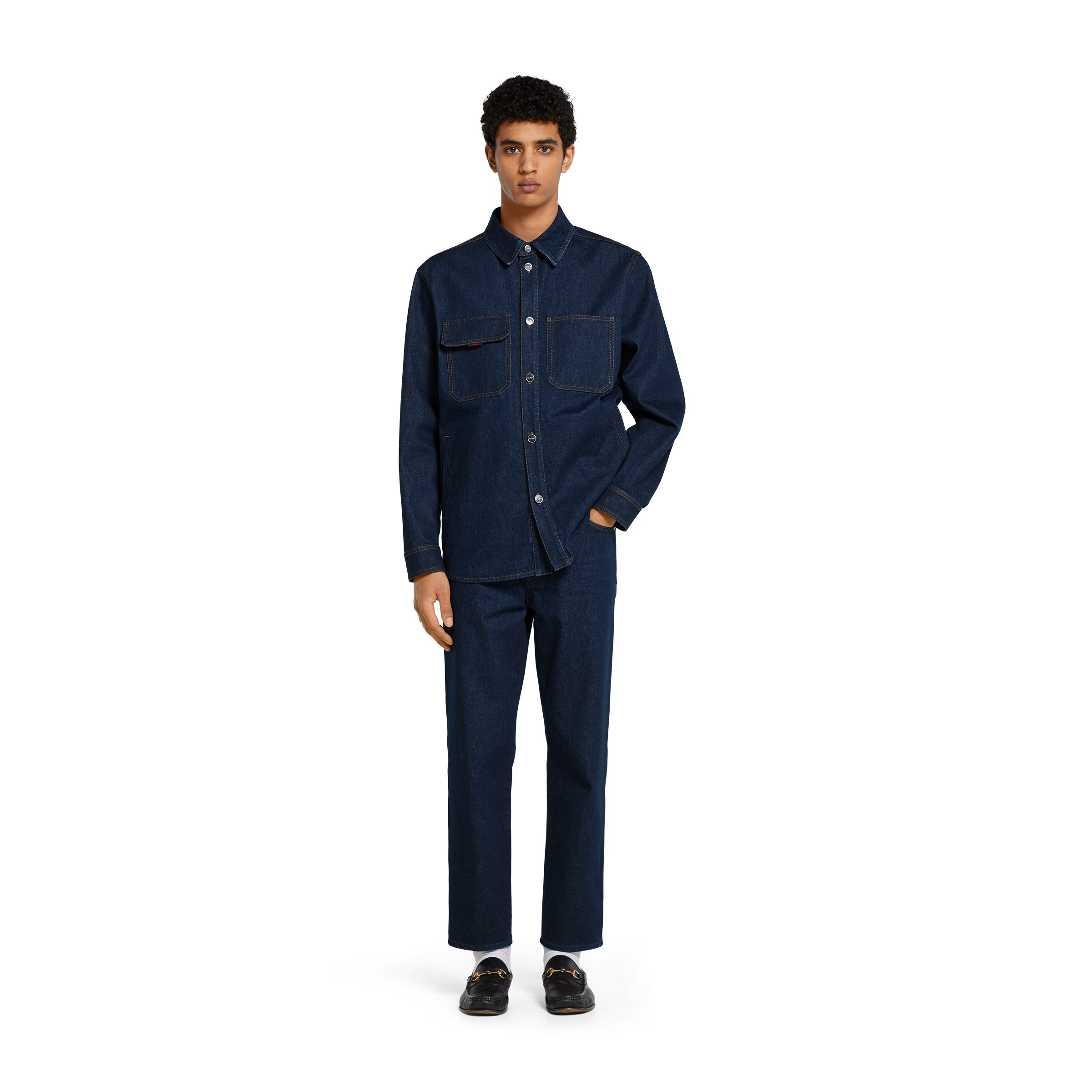 Slim fit cotton denim pant - 2