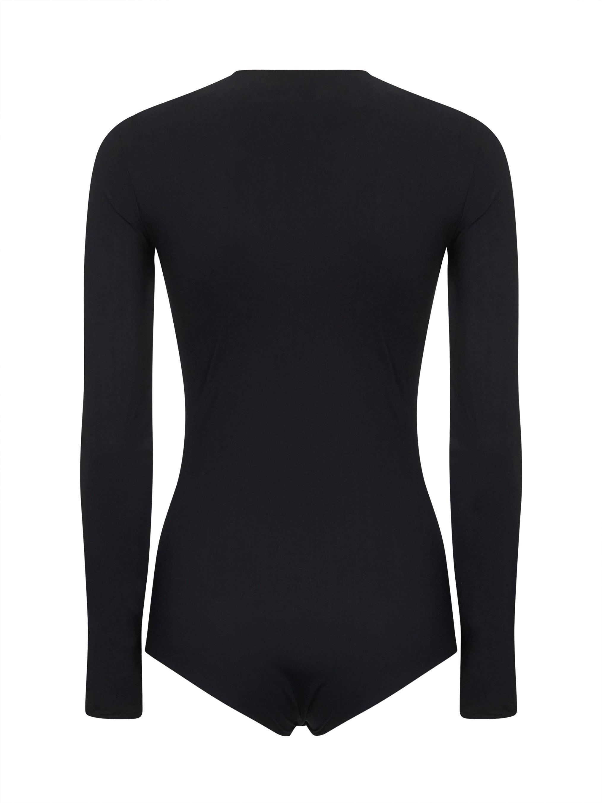 Maison Margiela Women Black Technical Jersey Bodysuit - 2