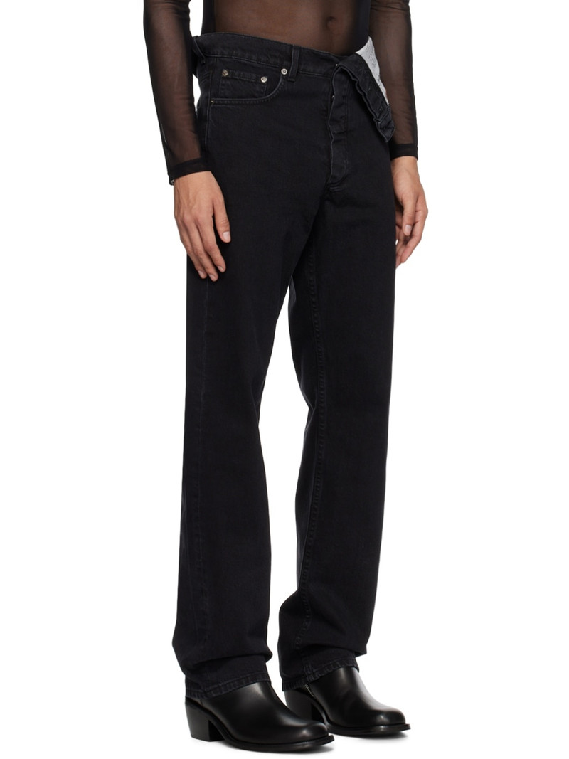 Y/Project Black Asymmetric Jeans outlook