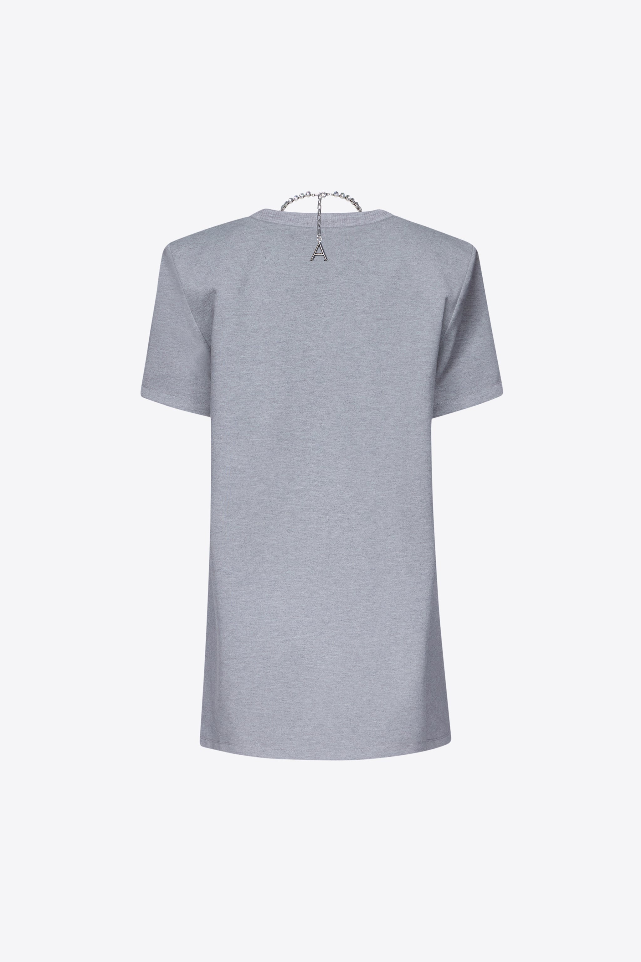 CRYSTAL BUTTERFLY V-NECK T-SHIRT DRESS - 2