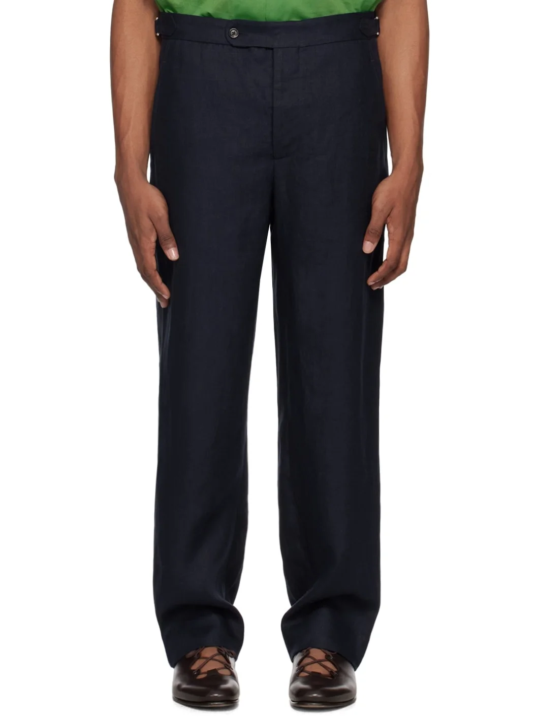 Navy Suiting Trousers - 1