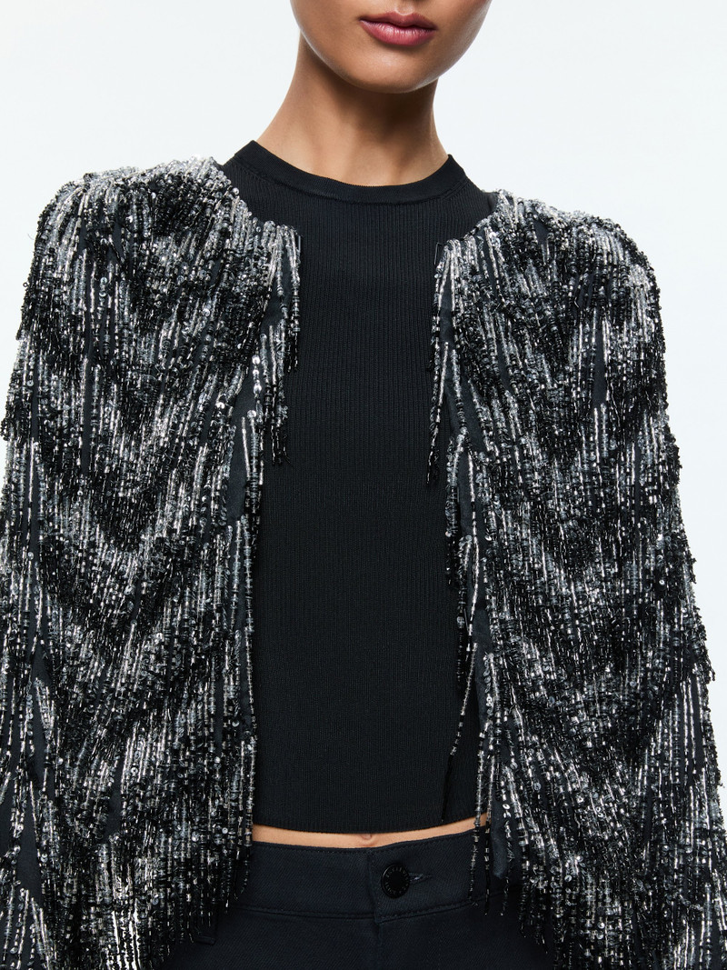 KIDMAN EMBELLISHED FRINGE BOXY JACKET 5