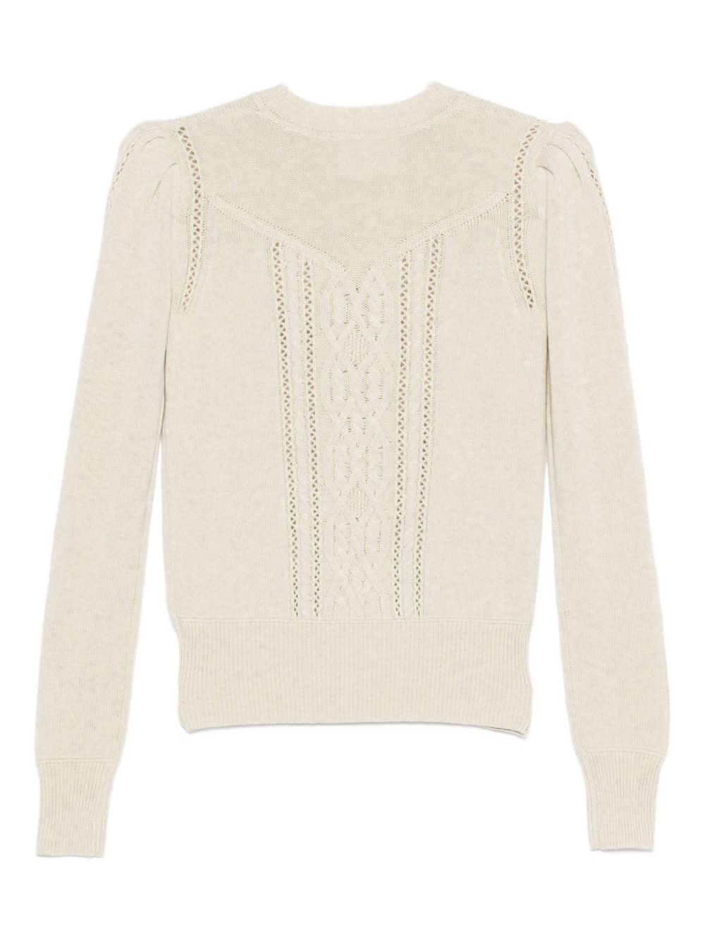 Kelia cable-knit eyelet-detail sweater - 2