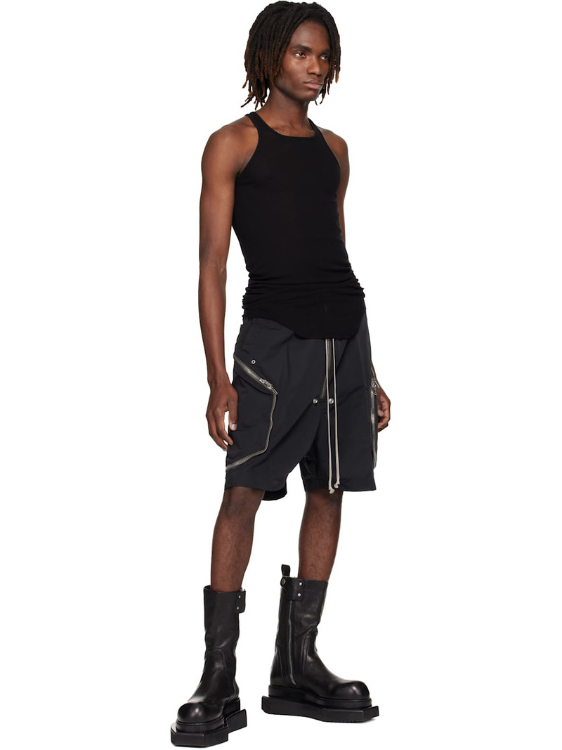 Rick Owens Black Temple Heizer Bela Shorts outlook