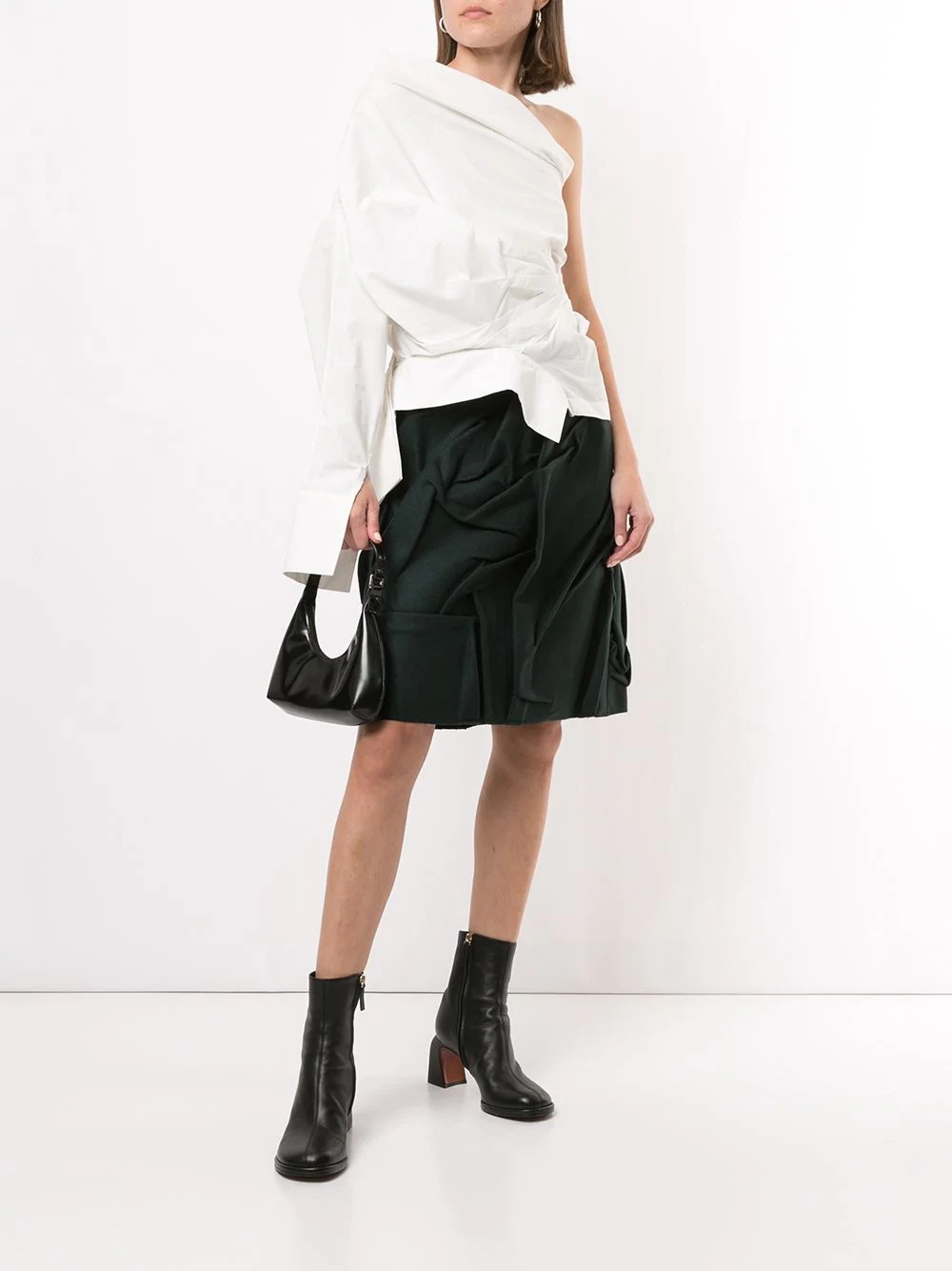 ruched high-waisted skirt - 2