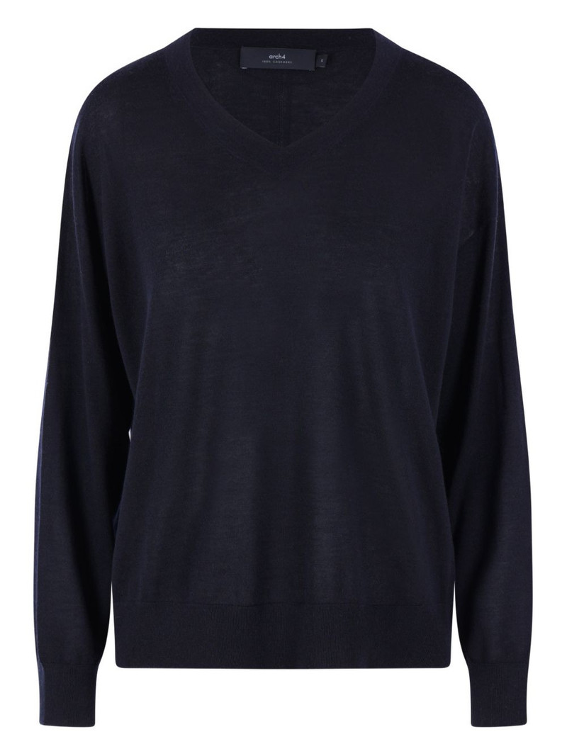 V-neck ribbed sweater 1