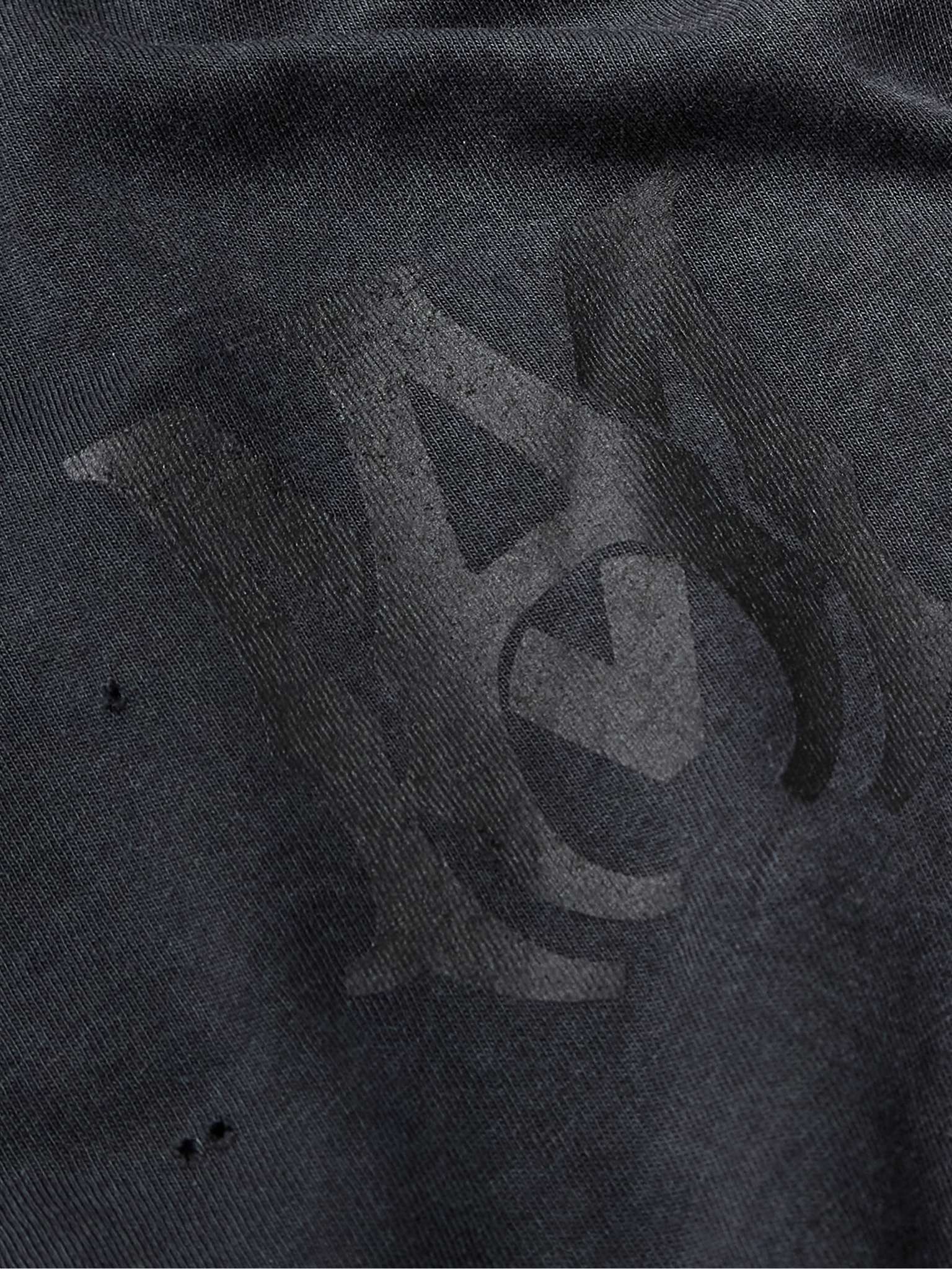 Shotgun Logo-Print Distressed Cotton-Jersey T-Shirt - 4
