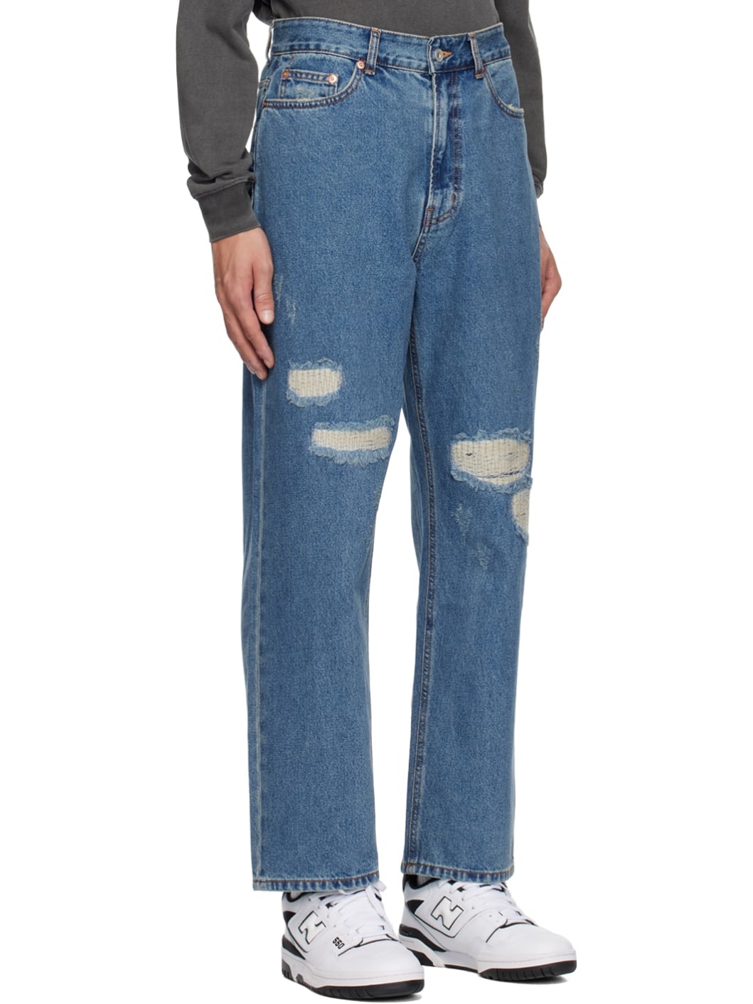 Indigo Distressed Jeans - 2