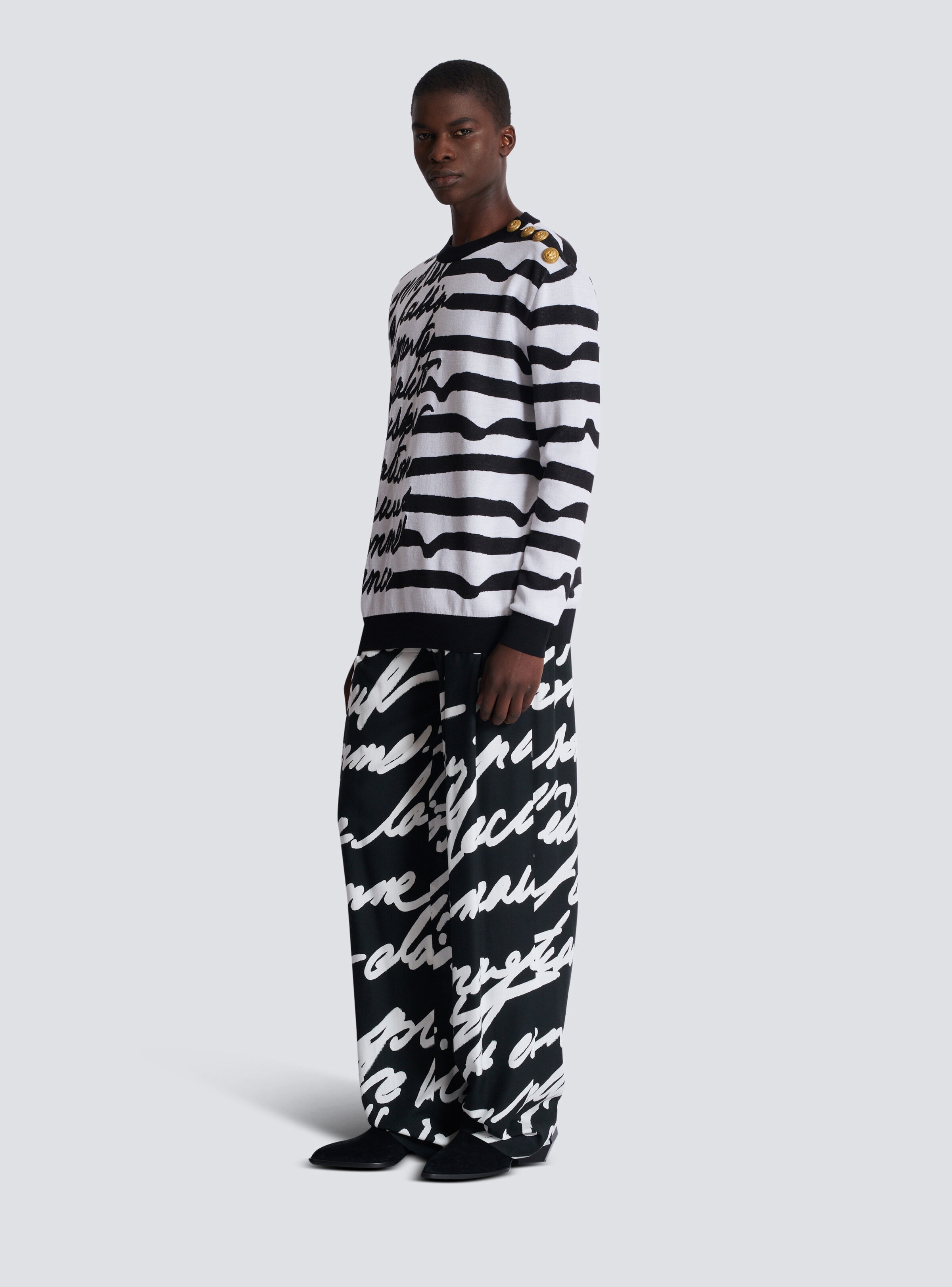 Striped "Love Letter" knit jumper - 3