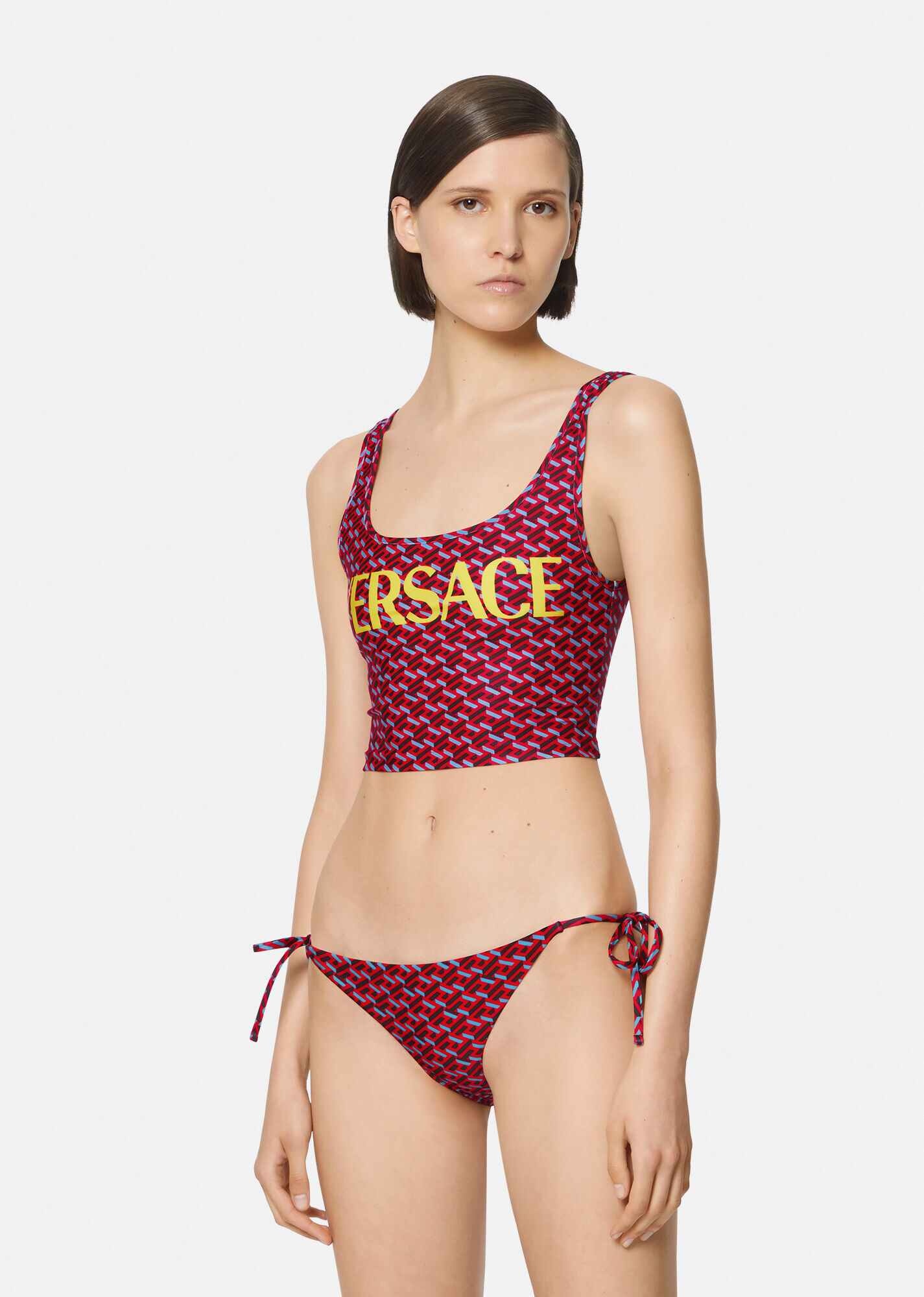 Greca Signature Print Bikini Top - 2