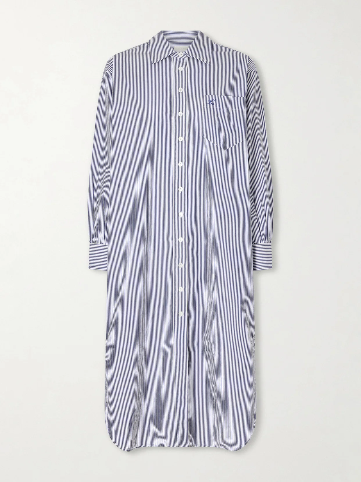 Stella Striped Cotton-poplin Midi Shirt Dress - 1