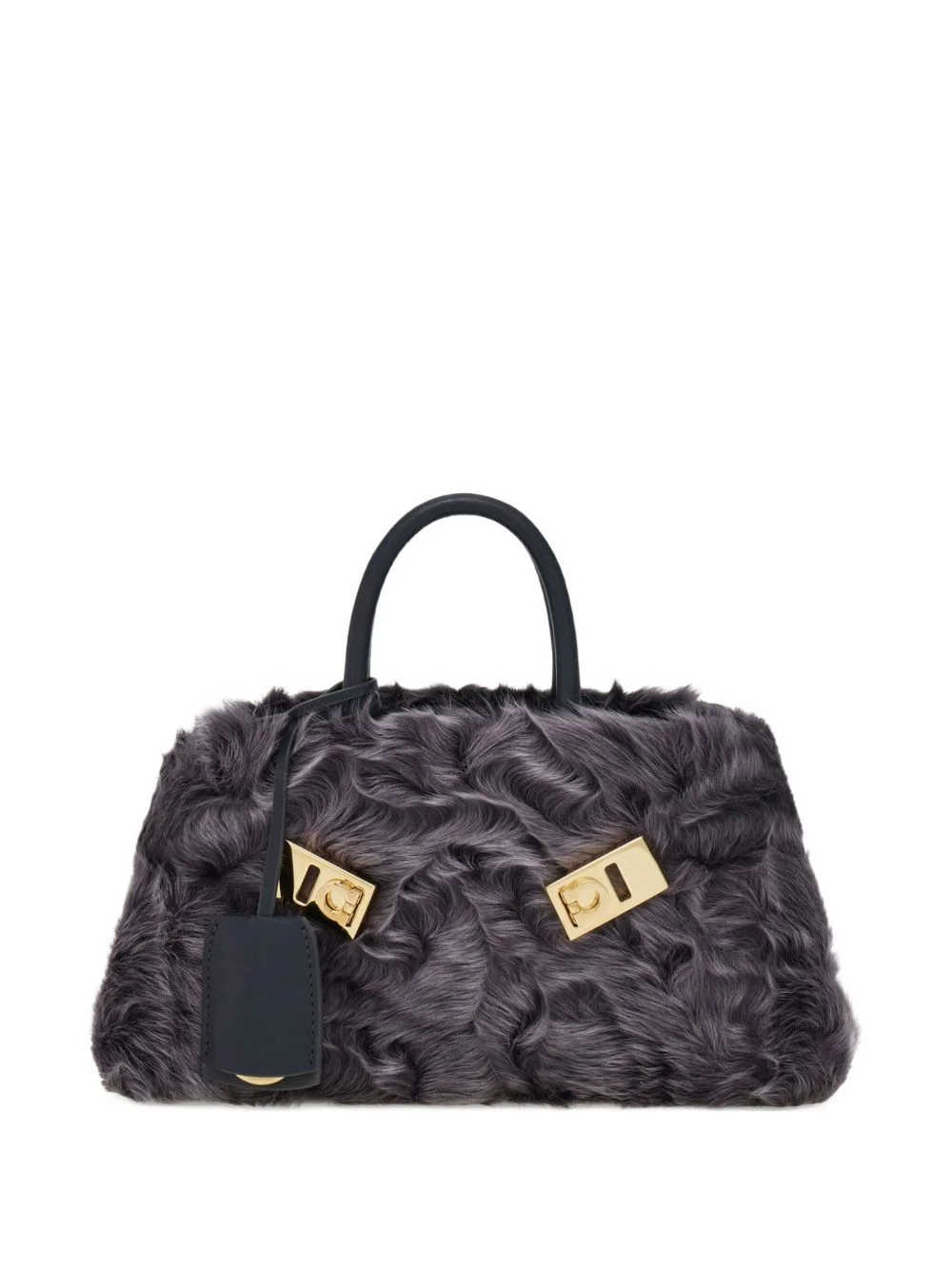 mini Hug shearling-front cross body bag - 1