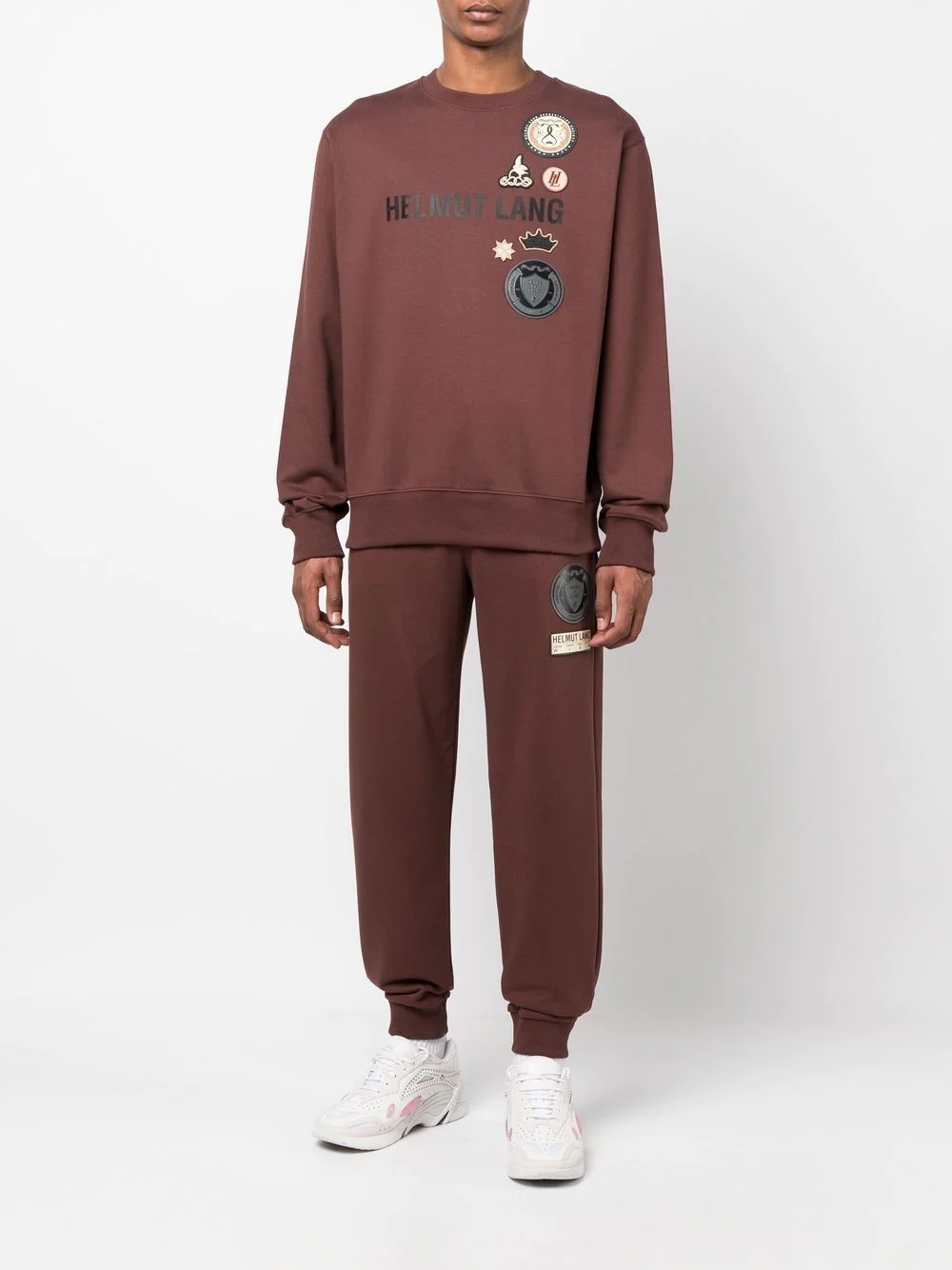 logo-patch tapered joggers - 2