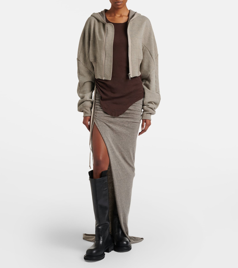 Rick Owens Cotton-blend jersey maxi skirt outlook