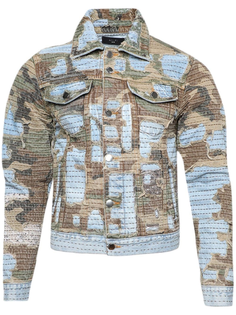 Camo Boro Repair denim jacket - 1