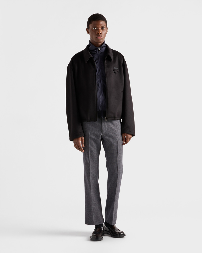 Prada Superfine wool zipper cardigan outlook