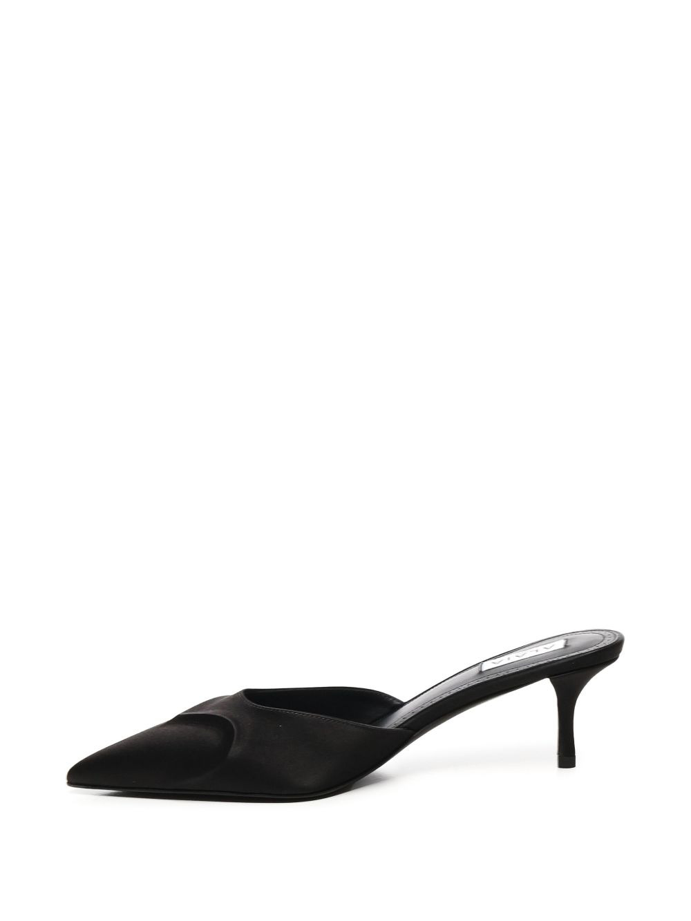 55mm satin cut-out mules - 2