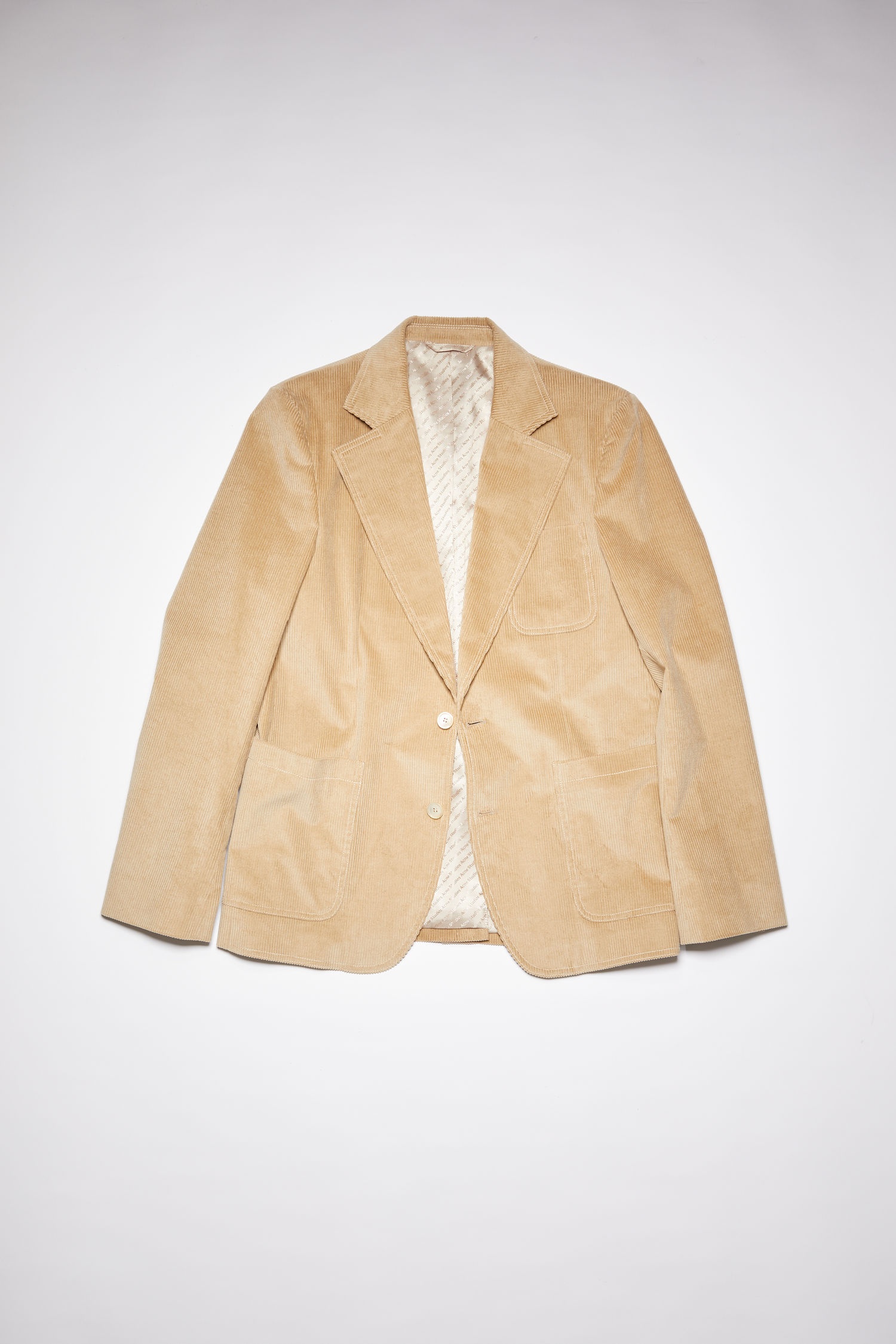 Corduroy suit jacket - Clay beige - 1