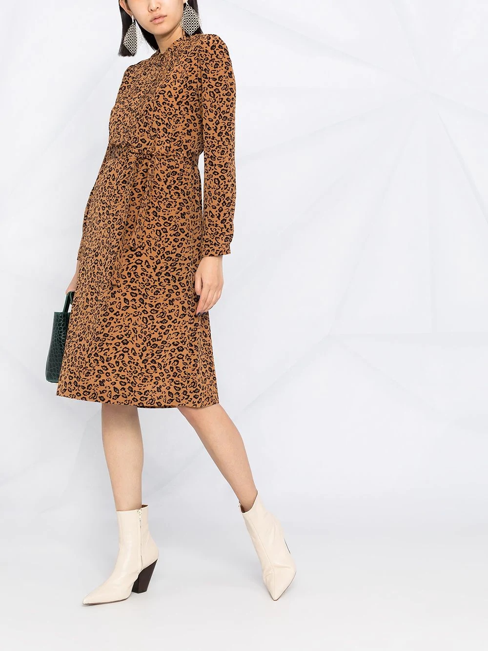 leopard-print A-line dress - 2