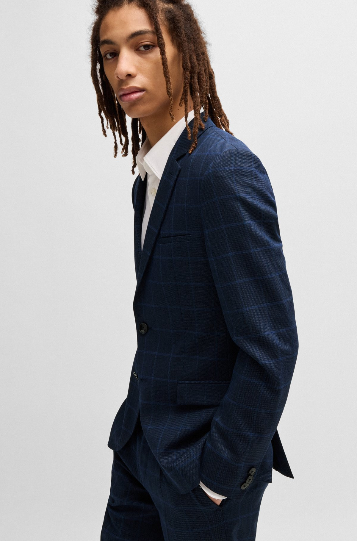 EXTRA-SLIM-FIT SUIT JACKET IN PERFORMANCE-STRETCH CLOTH - 6