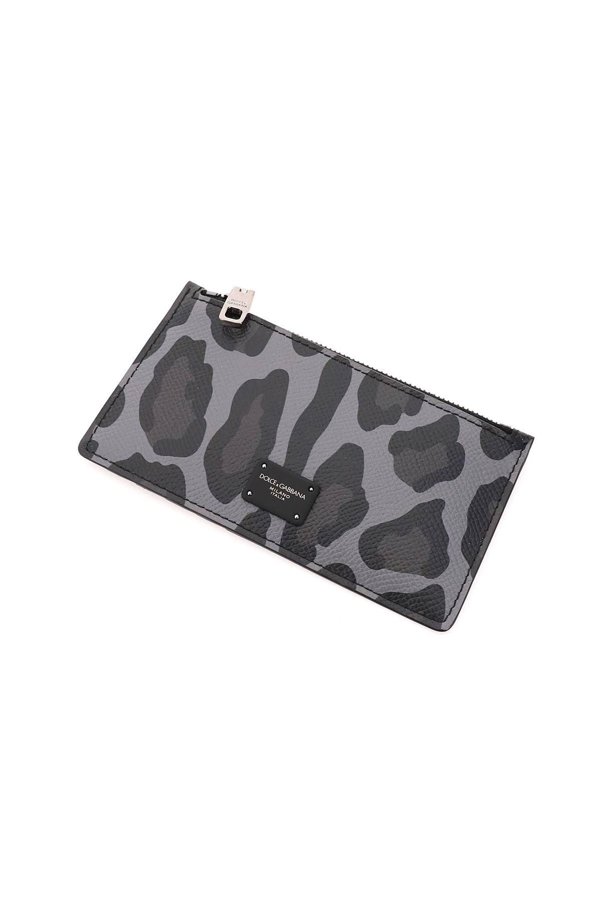 LEOPARD PRINT ZIPPED CARD HOLDER - 5