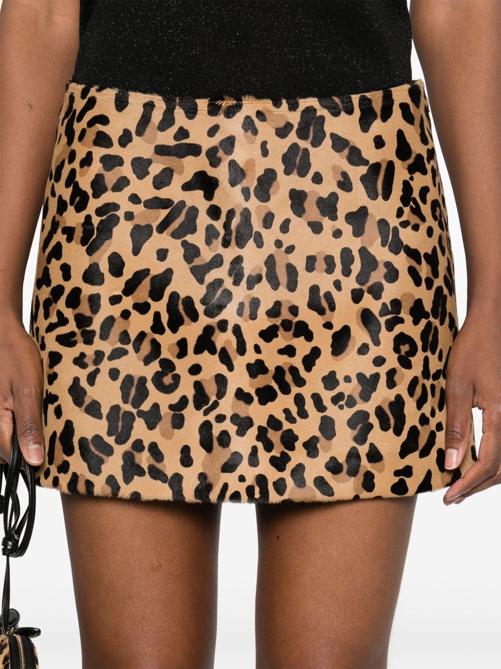 leopard-print mini skirt - 5