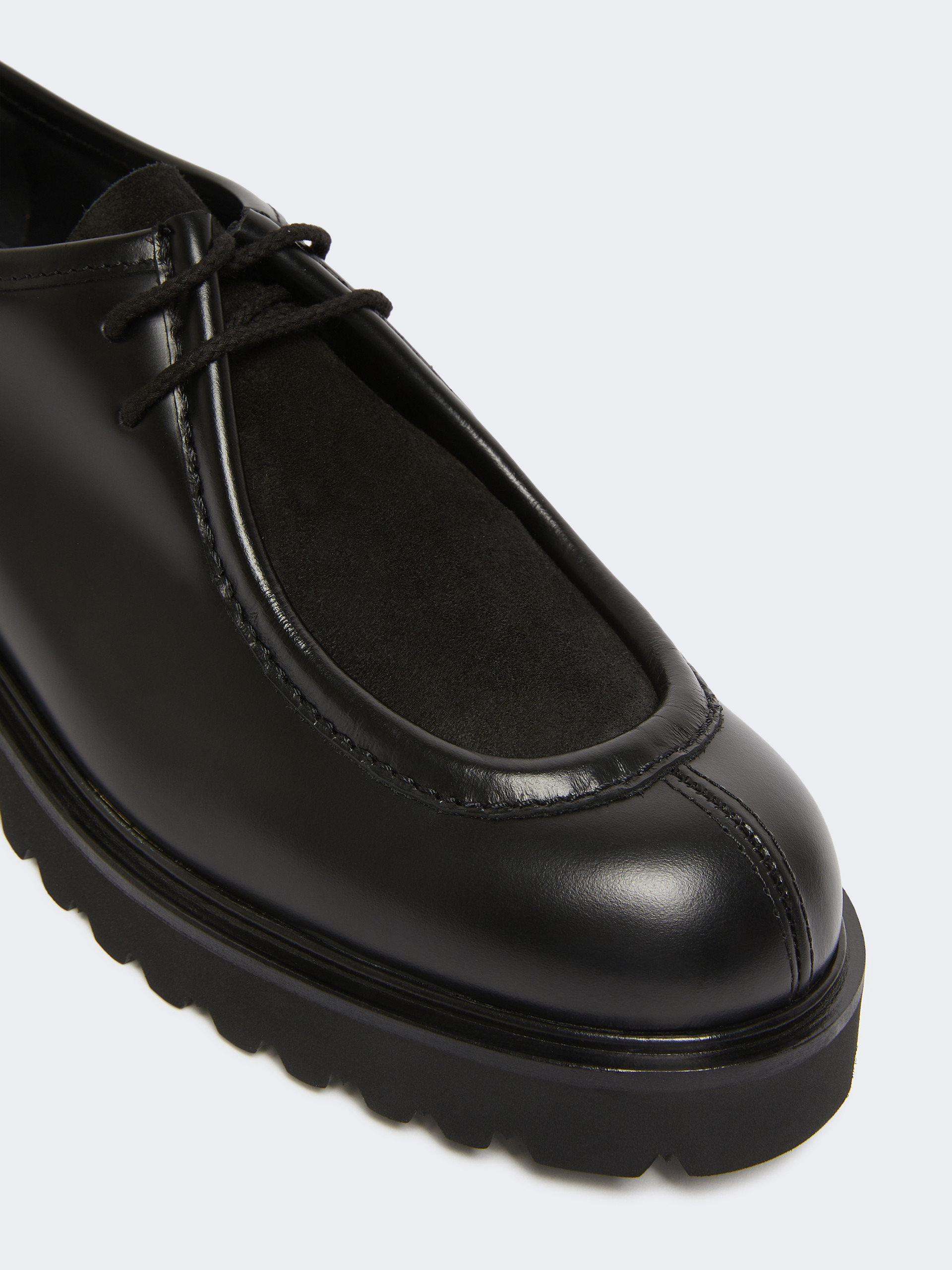 TRACKLACEUP Leather and suede lace-up shoes - 4