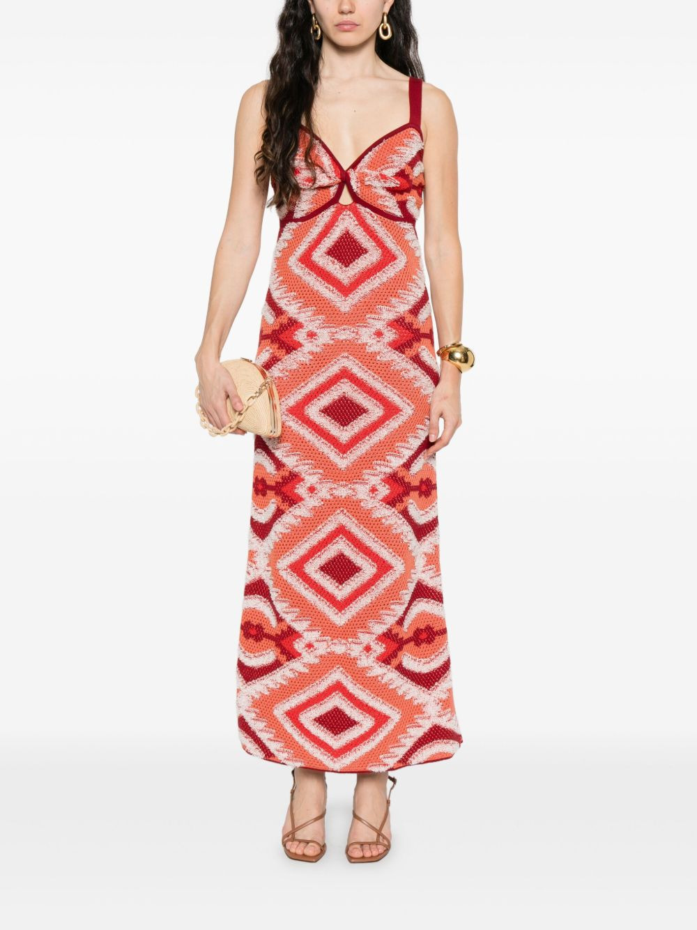 Vintage Affair geometric-pattern midi dress - 2