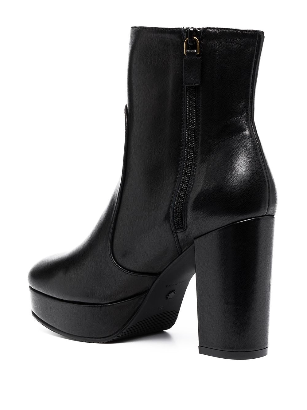 chunky heeled leather boots - 3