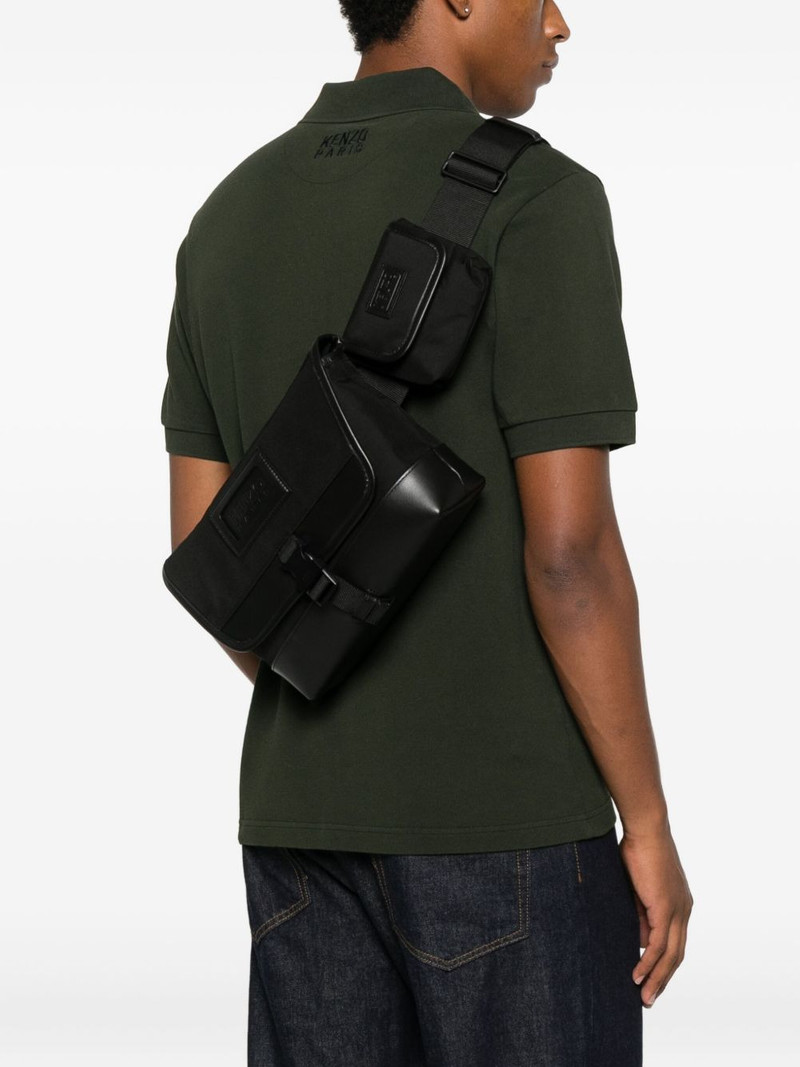 KENZO small Kommuter leather-trimmed bag outlook